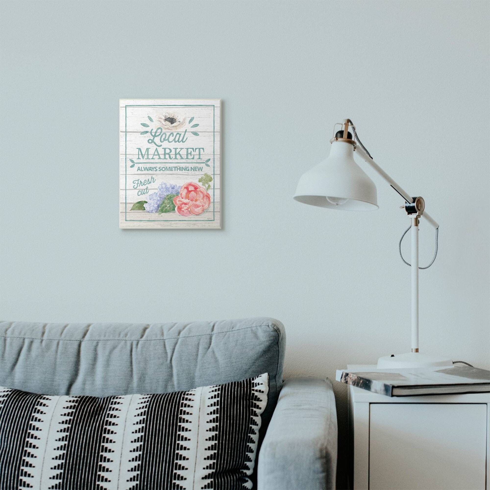 Stupell Industries Local Market Wooden Wall Plaque